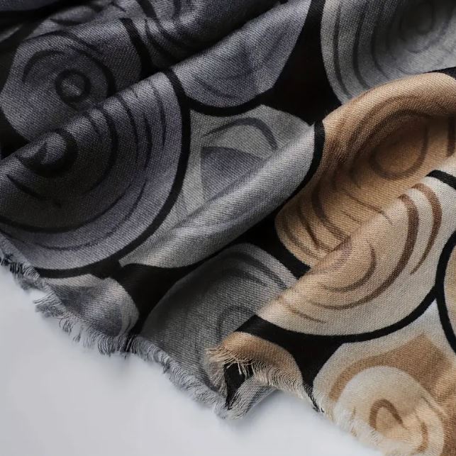 Greyish Brown Bubbles Scarf