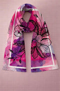 Pink Watercolor Floral Scarf – Artistic Wrap