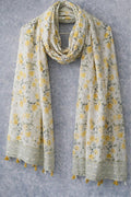 Yellow Daisy Field Scarf - Fresh Floral Wrap
