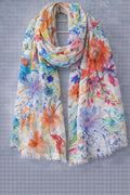 Watercolor Garden Bloom Scarf